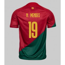 Portugal Nuno Mendes #19 Hemmatröja VM 2022 Korta ärmar